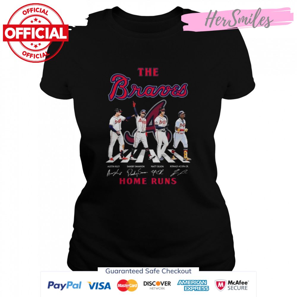 The Braves Abbey Road Home Runs Baseball Team Signatures Shirt