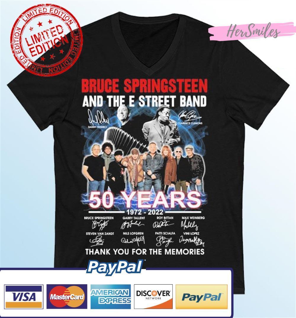 The Bruce Springsteen E Street Band 1972-2022 50 Years Signatures Classic T-Shirt