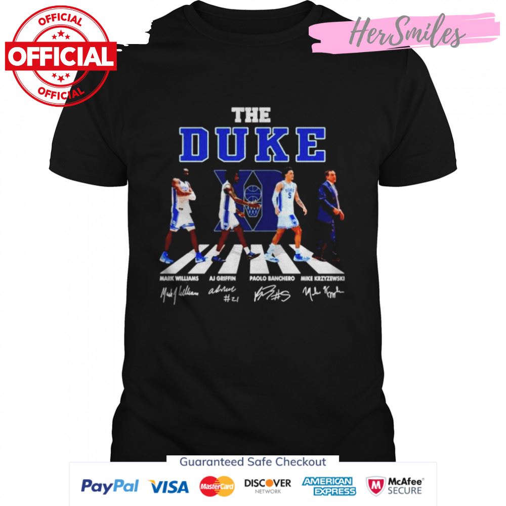 The Duke Blue Devils abbey road signatures T-shirt
