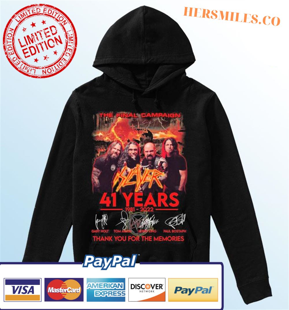 The Final Campaign Slayer 41 Years 1981-2022 Thank You For The Memories Classic T-Shirt