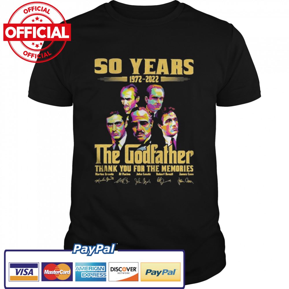 The Godfather 50 Years 1972 – 2022 Thank You For The Memories Signatures Shirt