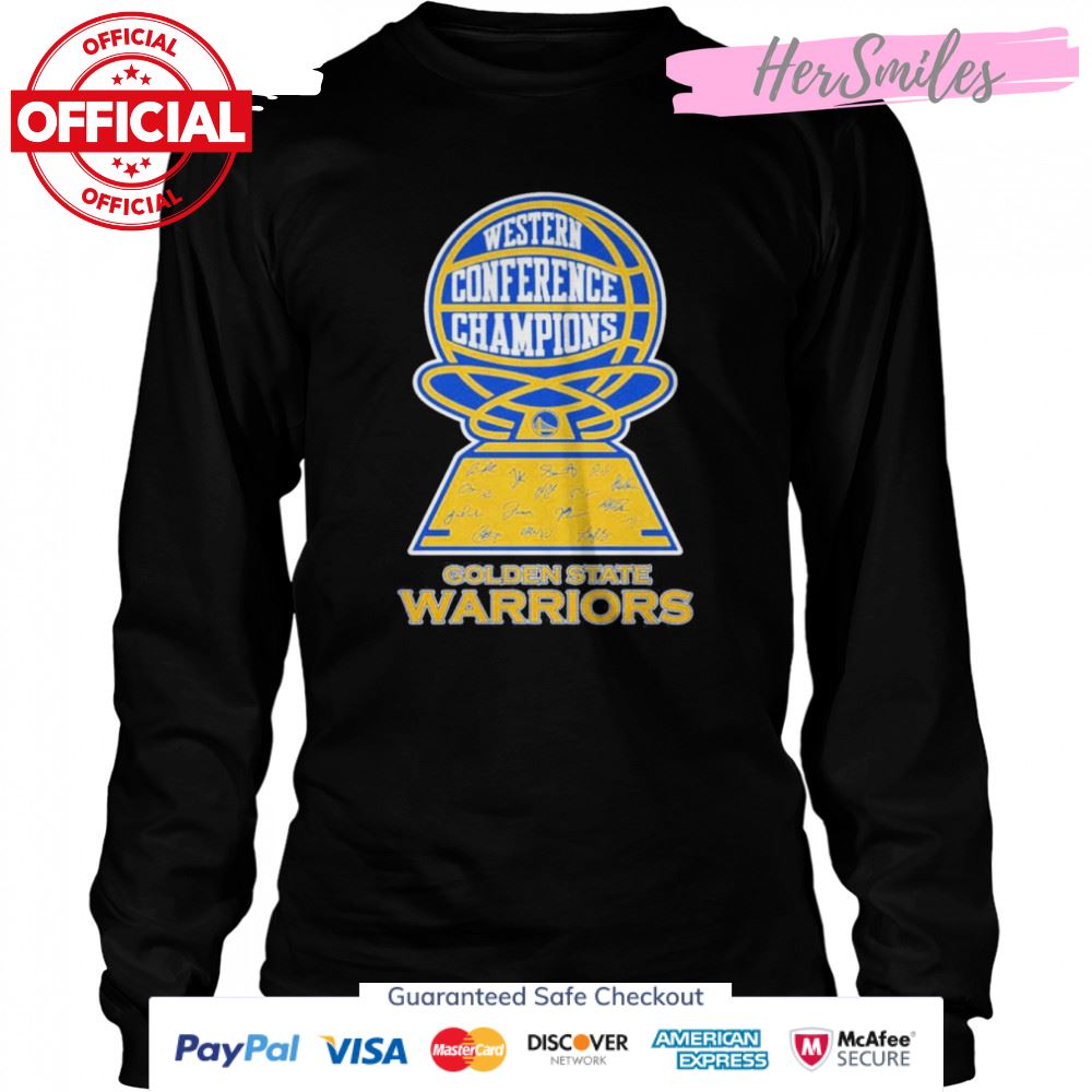 The Golden State Warriors Scores Western Conference Champions Signatures Shirt The Golden State Warriors Scores Western Conference Champions Signatures Shirt