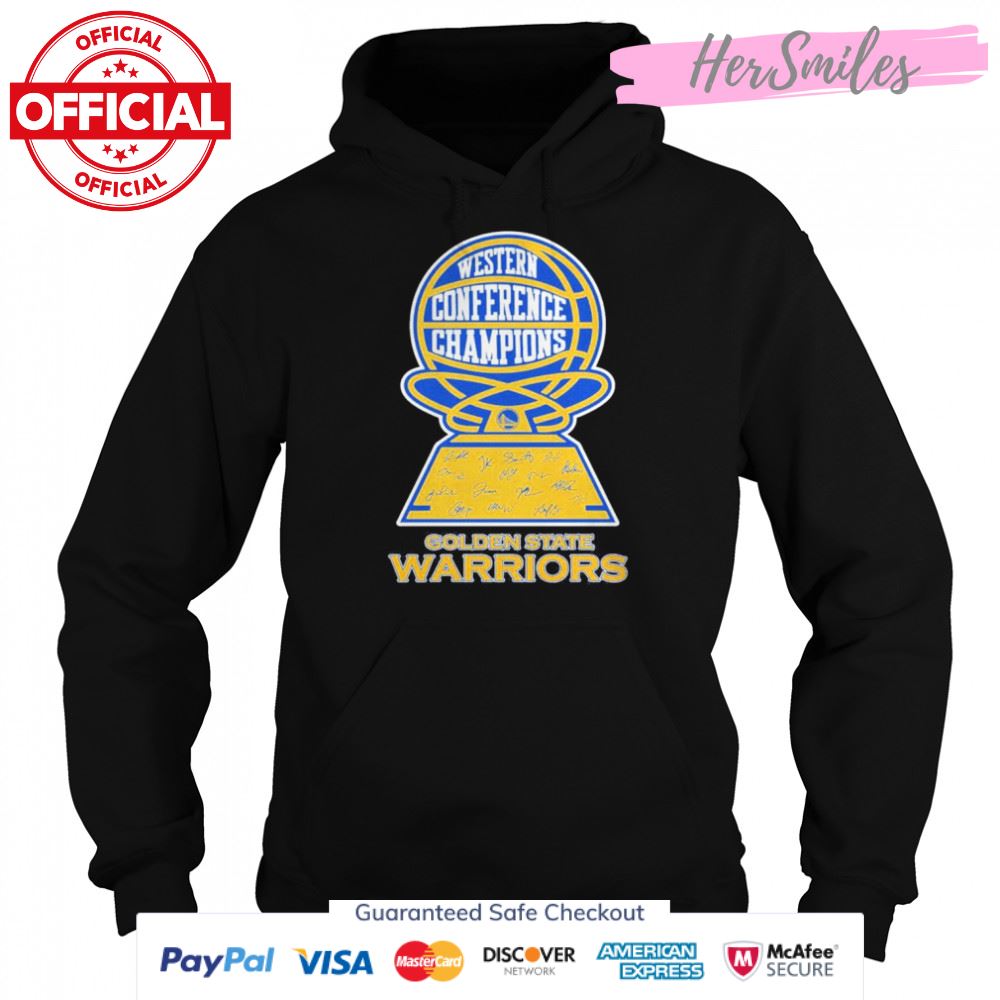 The Golden State Warriors Scores Western Conference Champions Signatures Shirt The Golden State Warriors Scores Western Conference Champions Signatures Shirt