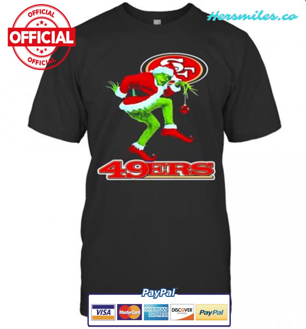 The Grinch Santa San Francisco 49Ers Christmas T-Shirt