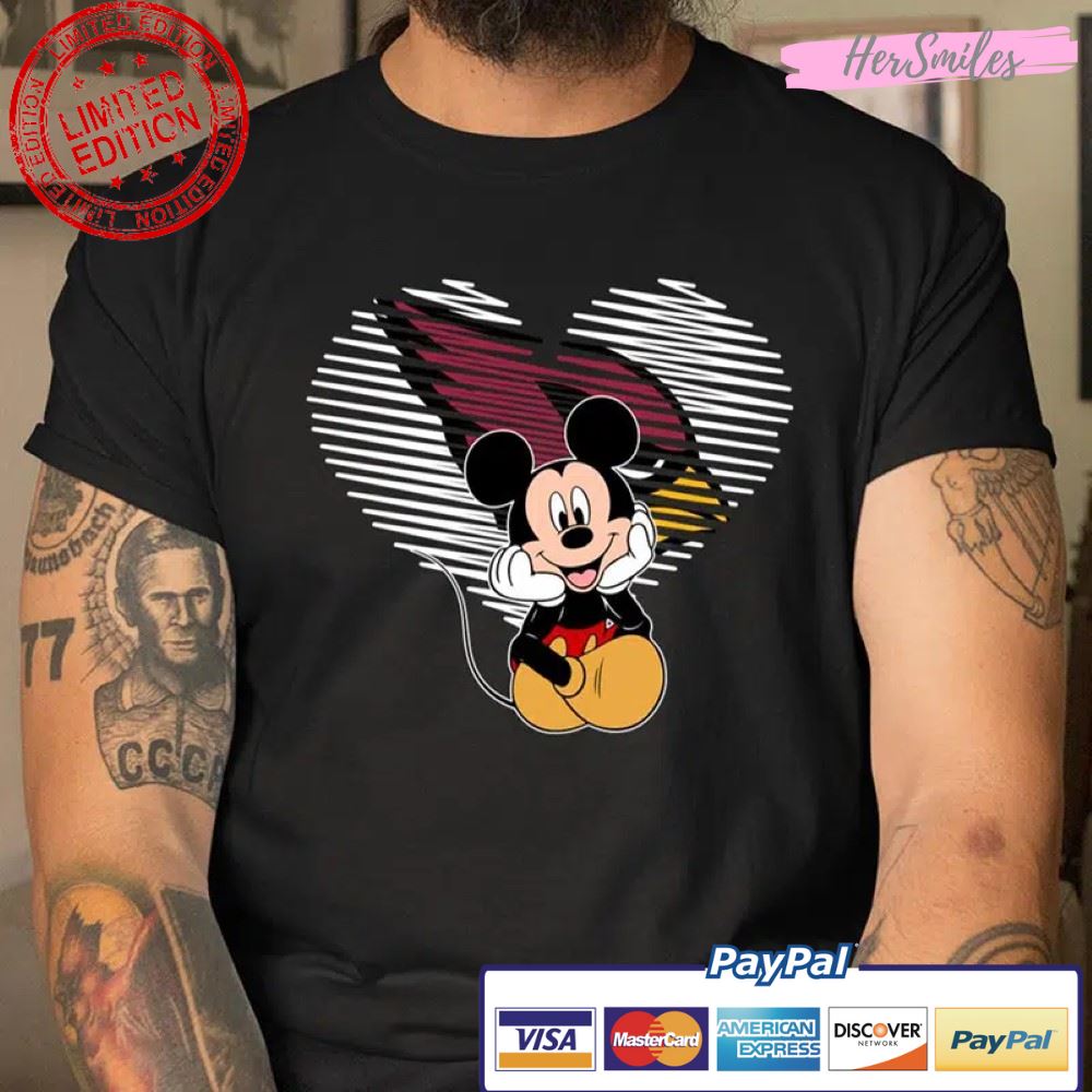 The Heart Mickey Mouse Disney NFL Arizona Cardinals T Shirt