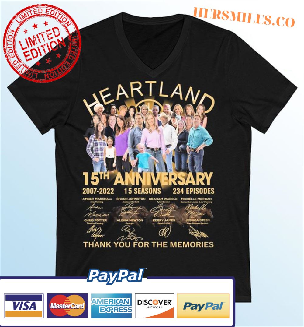 The Heartland 2007-2022 15th Anniversary 15 Season 234 Episodes Signatures Classic T-Shirt