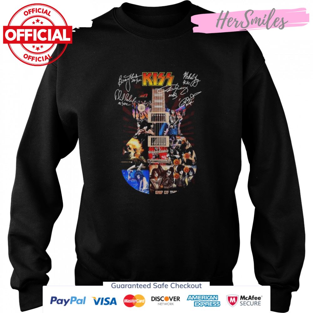 The Kiss Rock Band Guitar Signatures Shirt The Kiss Rock Band Guitar Signatures Shirt