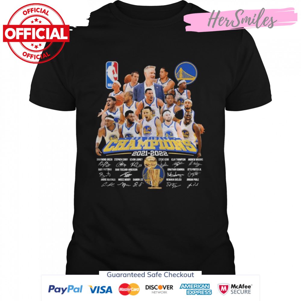 The NBA Finals Champions 2021-2022 Golden State Warriors Team signatures Shirt