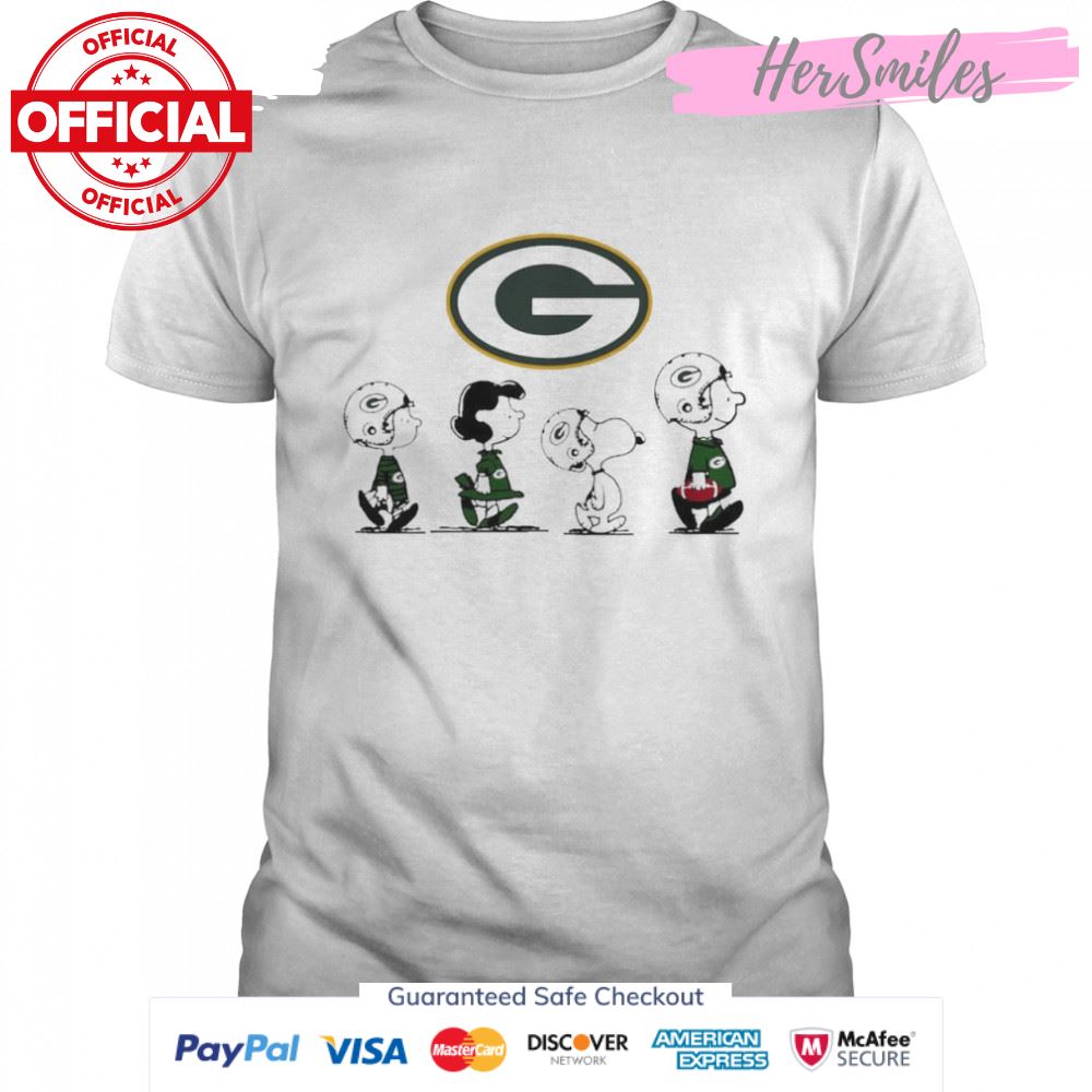 The Peanuts Characters Snoopy and Friends Green Bay Packers Football Shirt