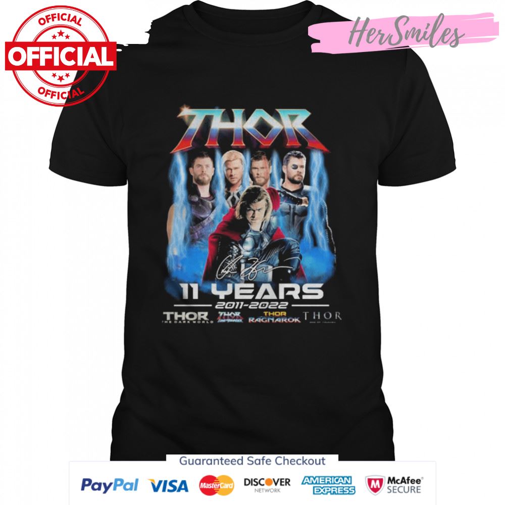 Thor 11 Years 2011-2022 Signatures Shirt