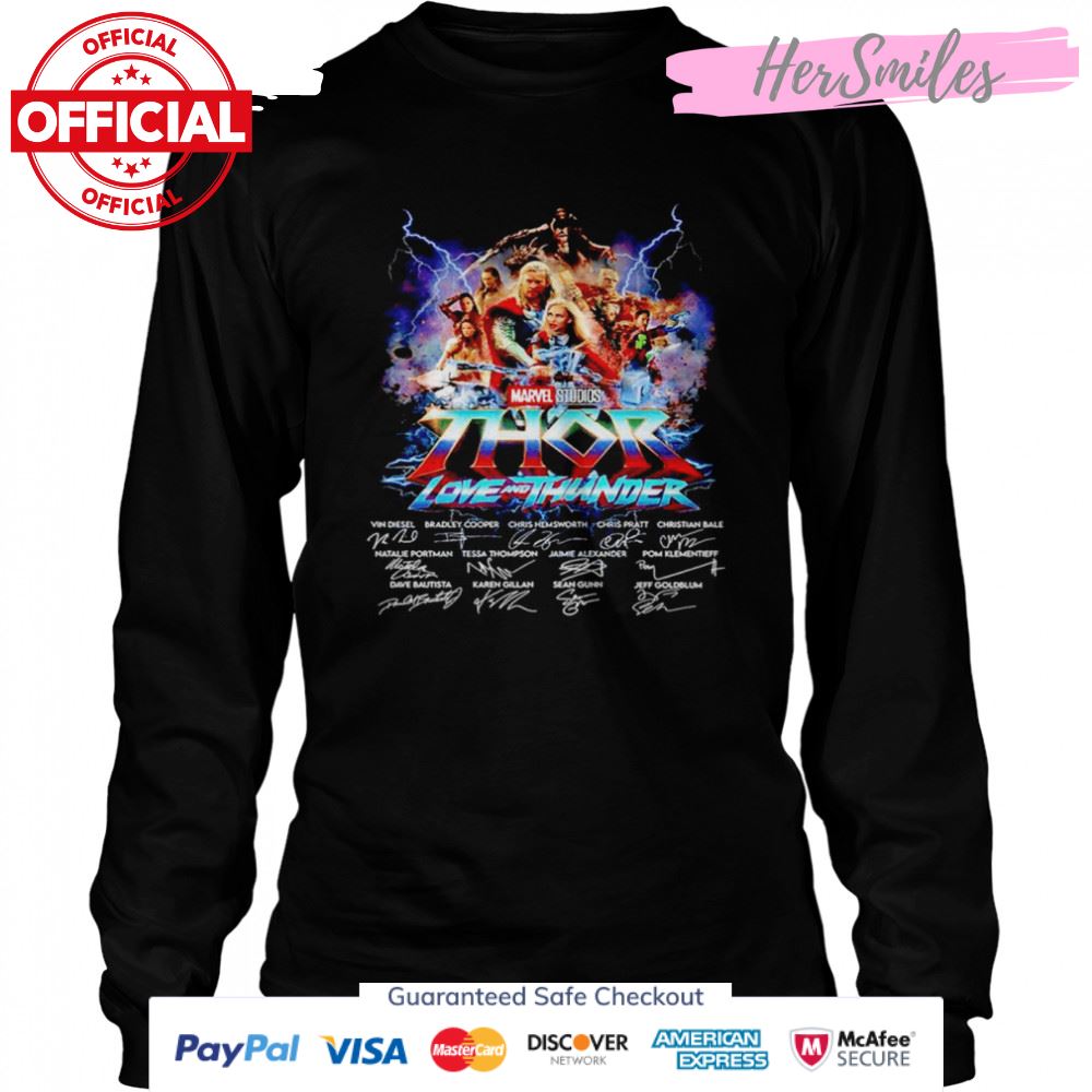 Thor Love and Thunder signatures shirt Thor Love and Thunder signatures shirt