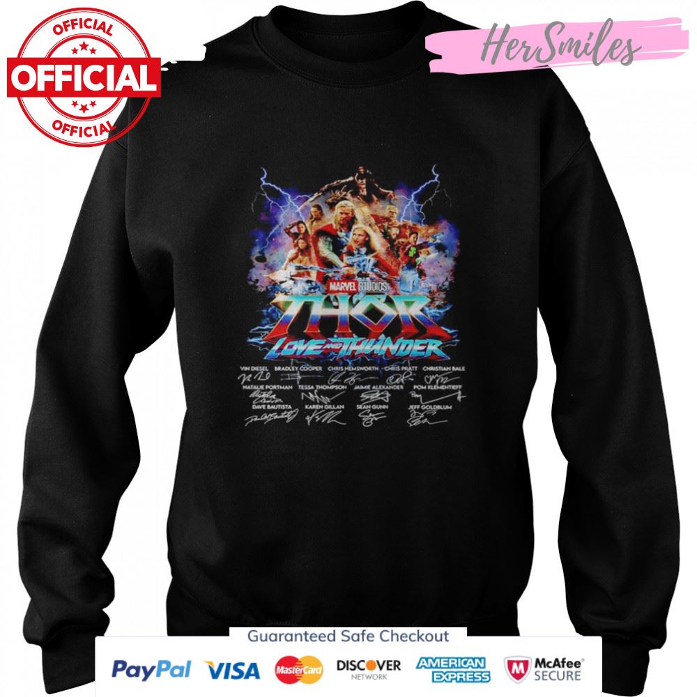 Thor Love and Thunder signatures shirt Thor Love and Thunder signatures shirt