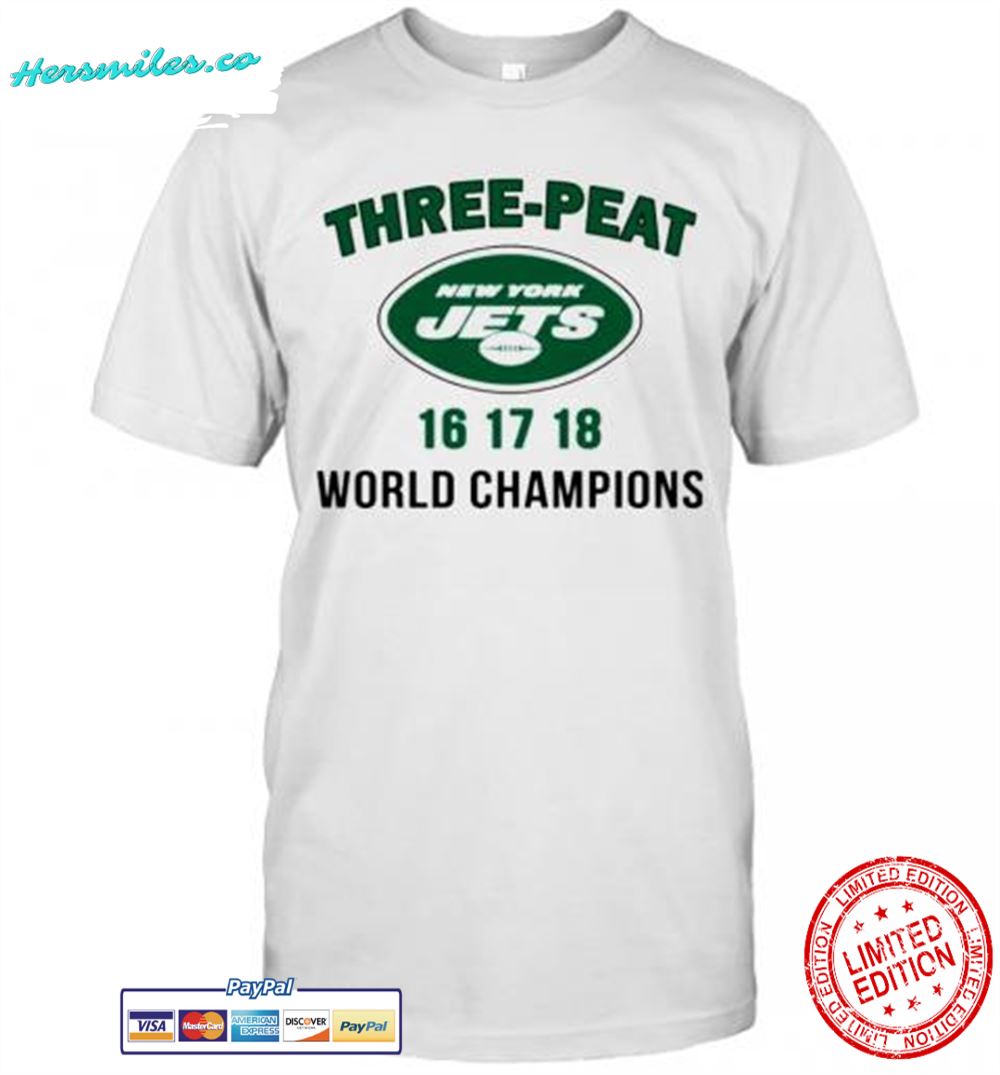 Three Peat New York Jets World Champions T-Shirt