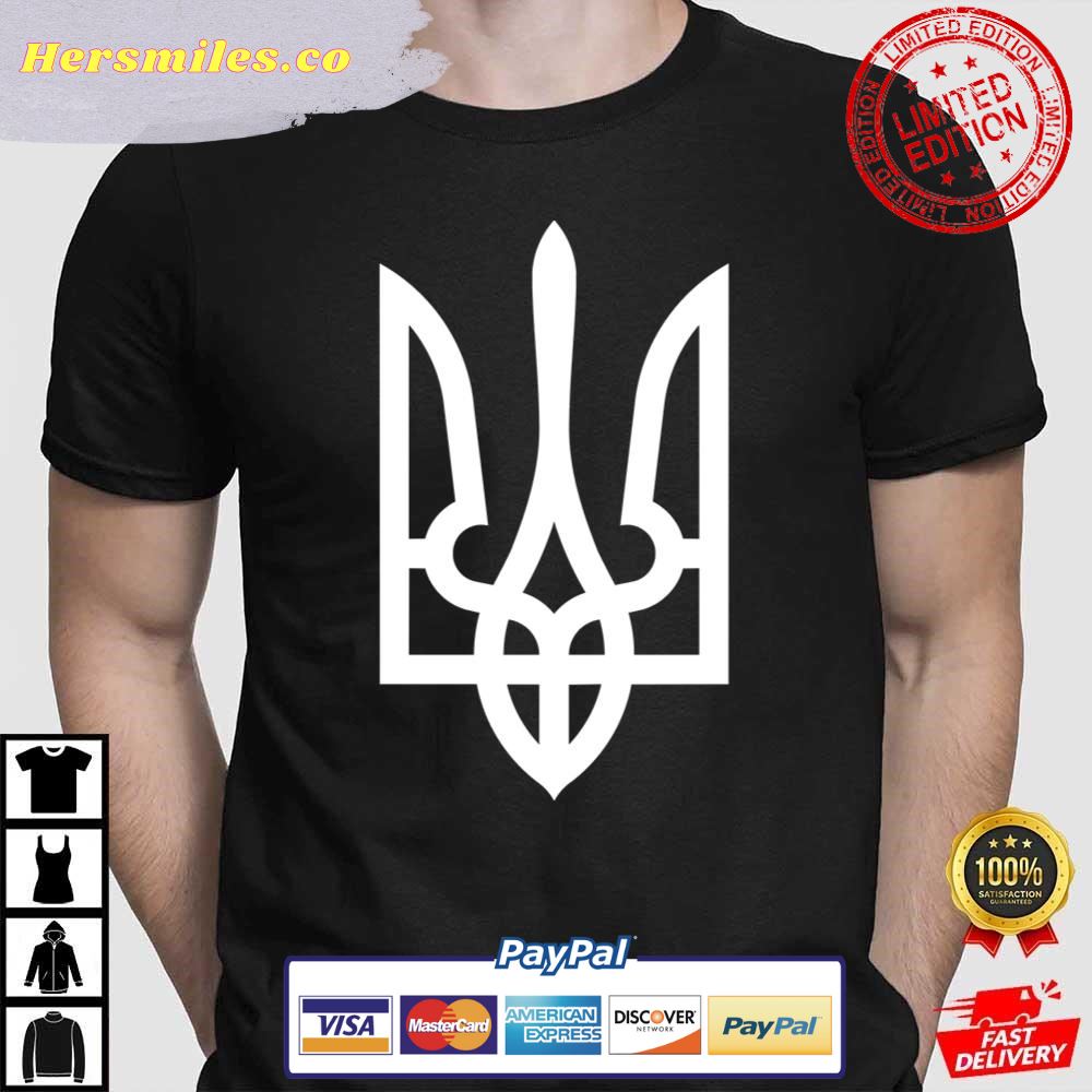 Tryzub (White) Support Ukraine T-Shirt
