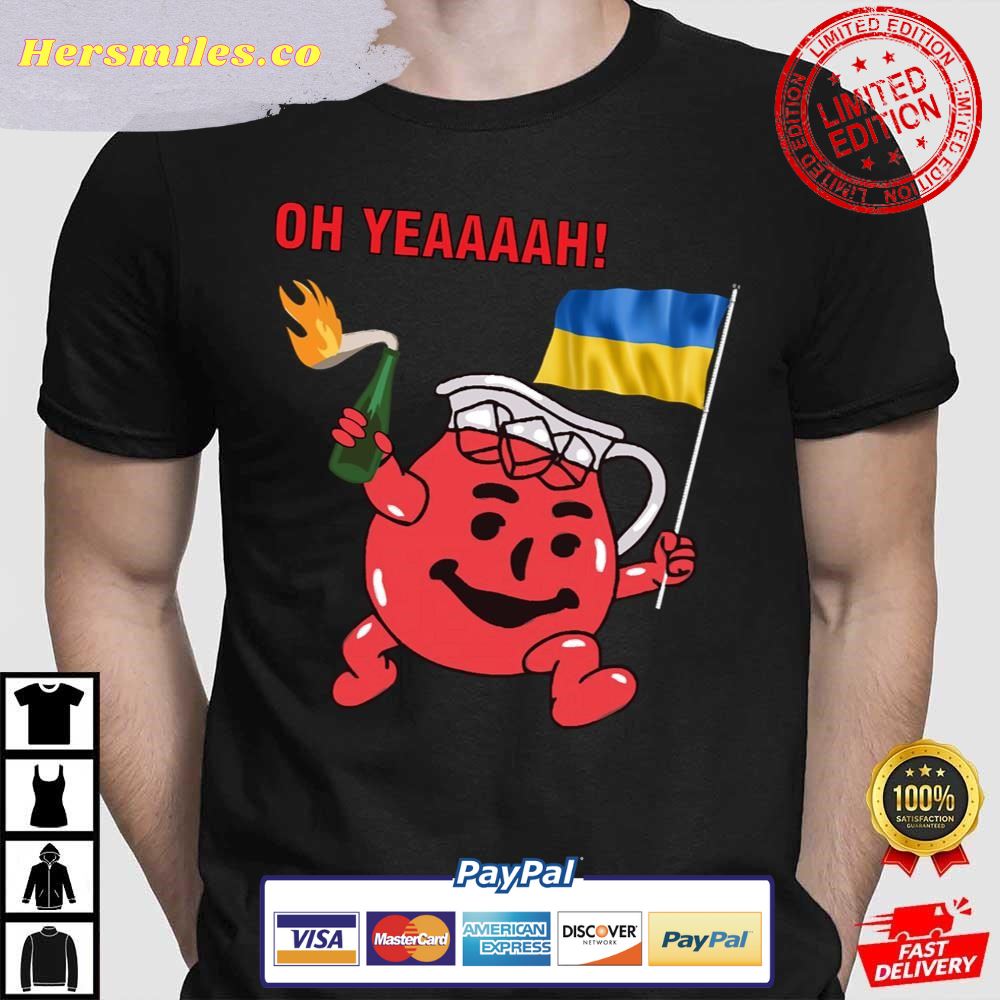 Ukrainian Molotov Cocktail Kool Aid Man Support Ukraine T-Shirt