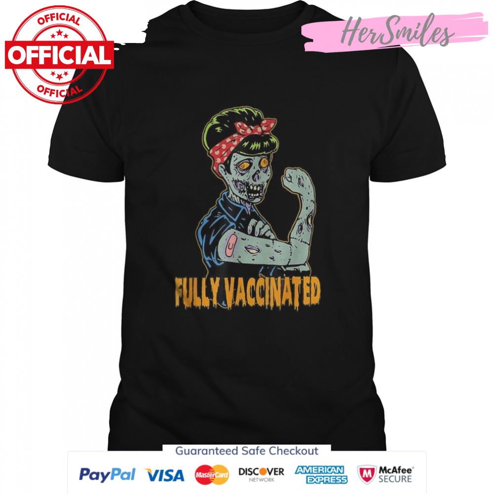 Vaccinated Halloween Zombie Scarry Shirt