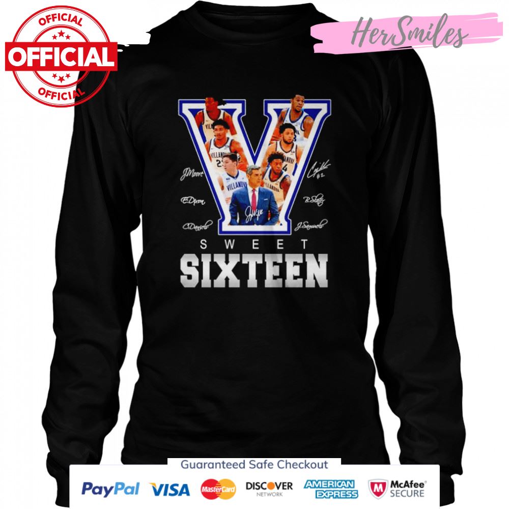 Villanova Wildcats Sweet Sixten signatures shirt Villanova Wildcats Sweet Sixten signatures shirt