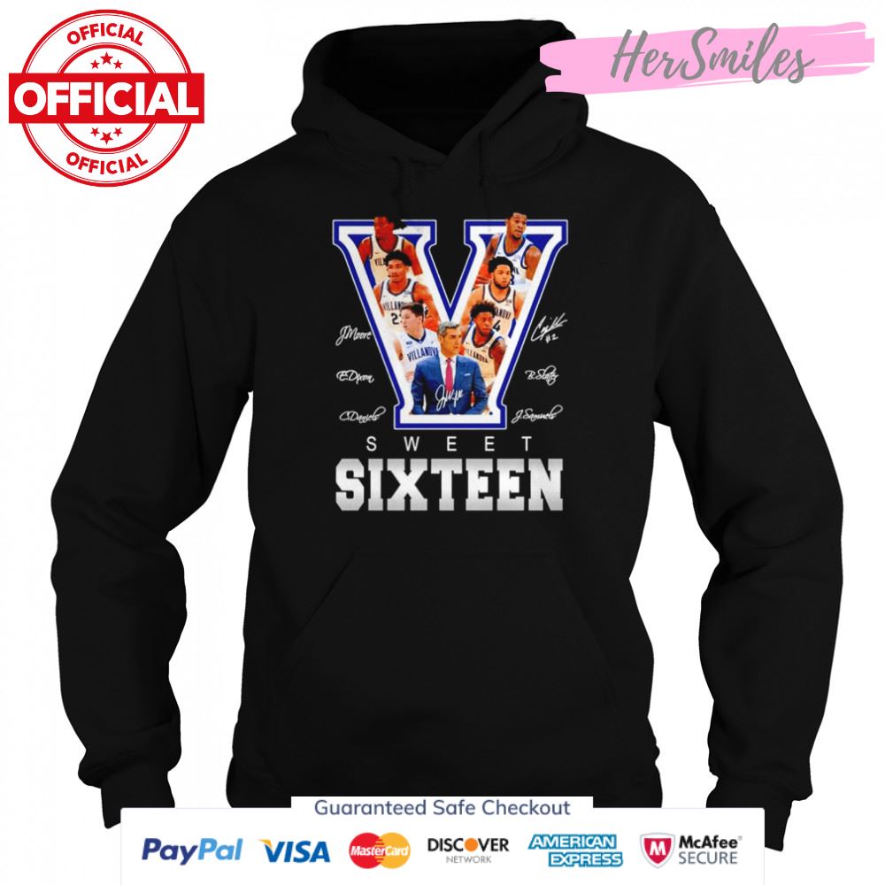Villanova Wildcats Sweet Sixten signatures shirt Villanova Wildcats Sweet Sixten signatures shirt