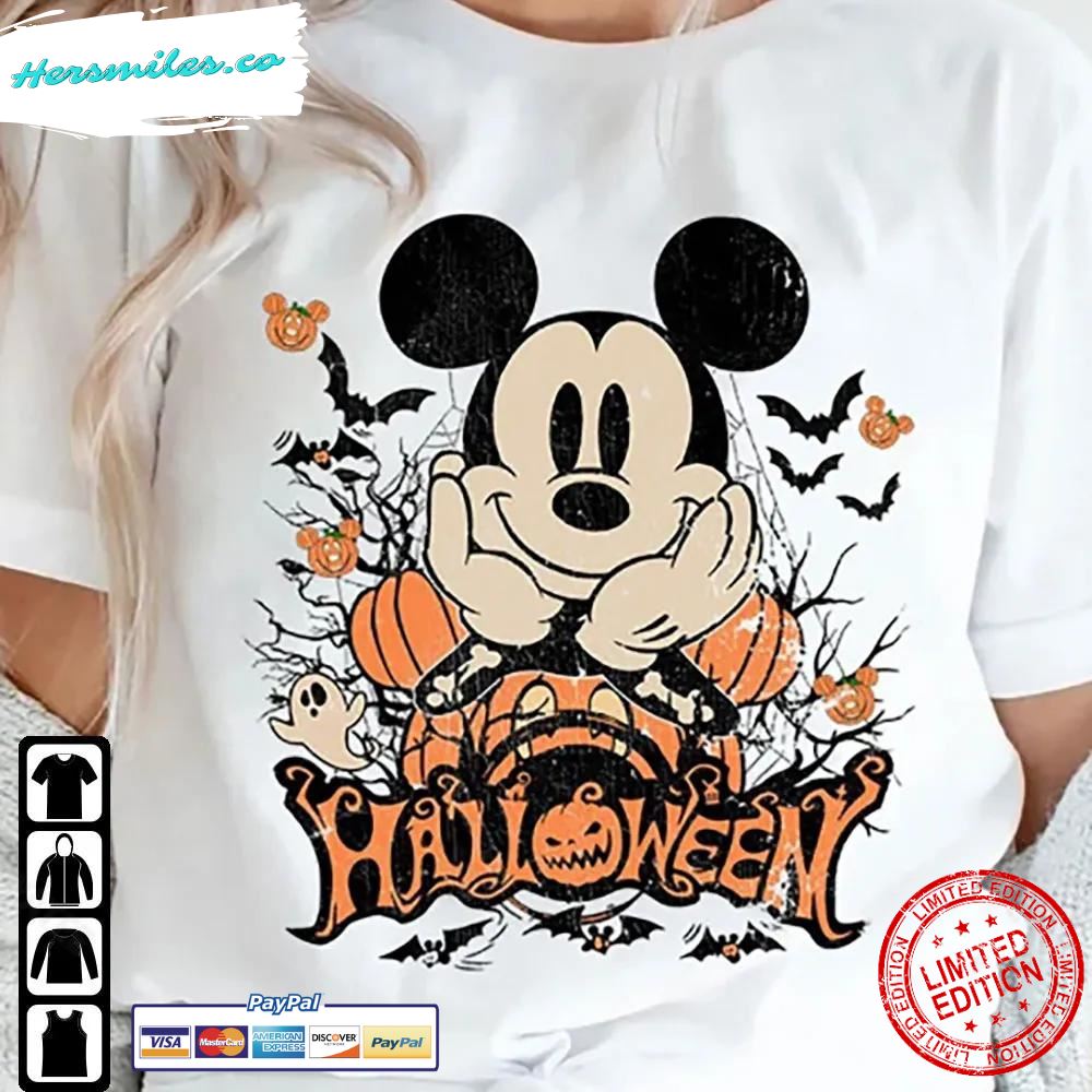 Vintage Disney Mickey Halloween Shirts Disney Halloween Couple Matching T-Shirt