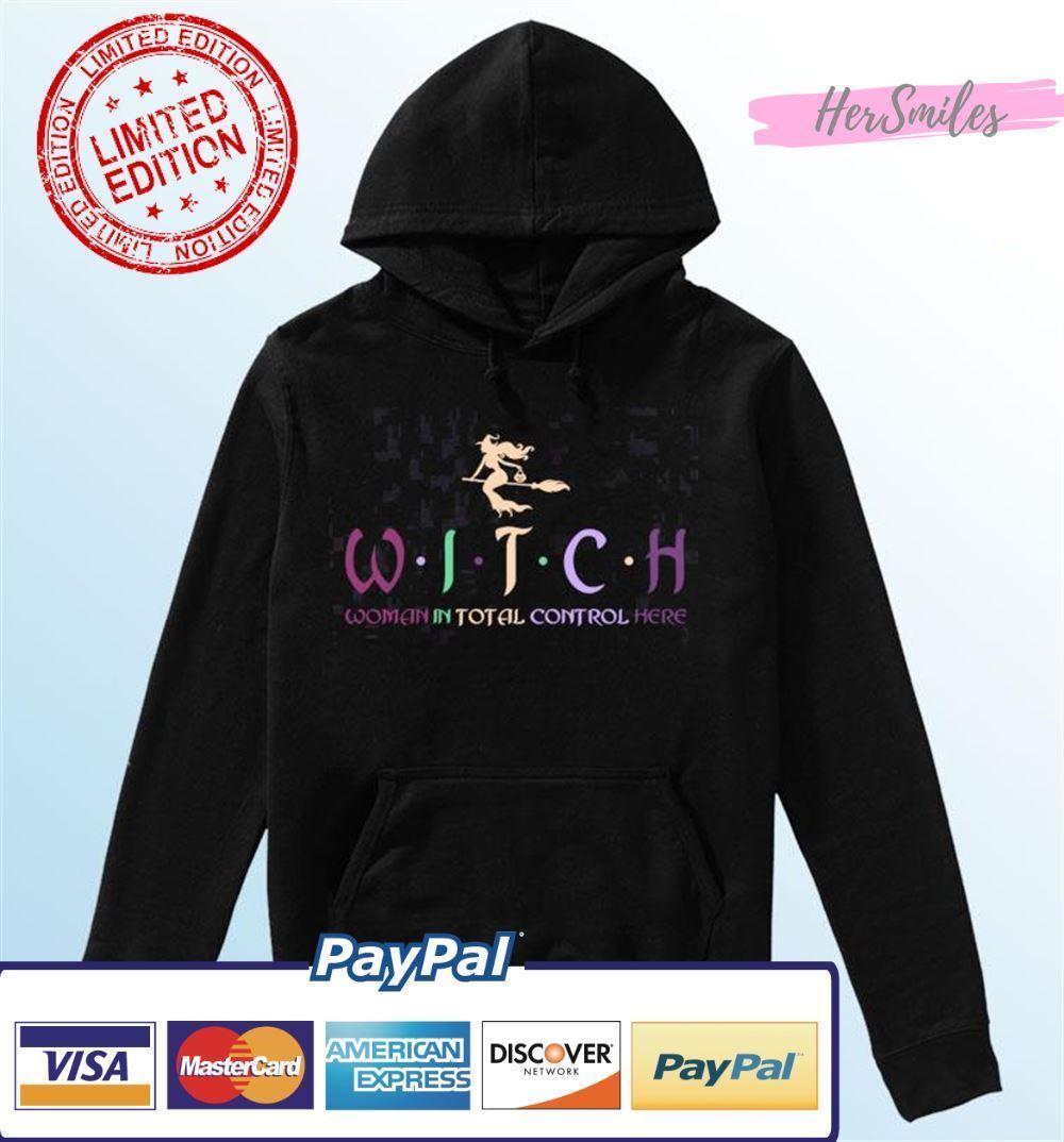 Witch Woman In Total Control Here Halloween Graphic T-Shirt
