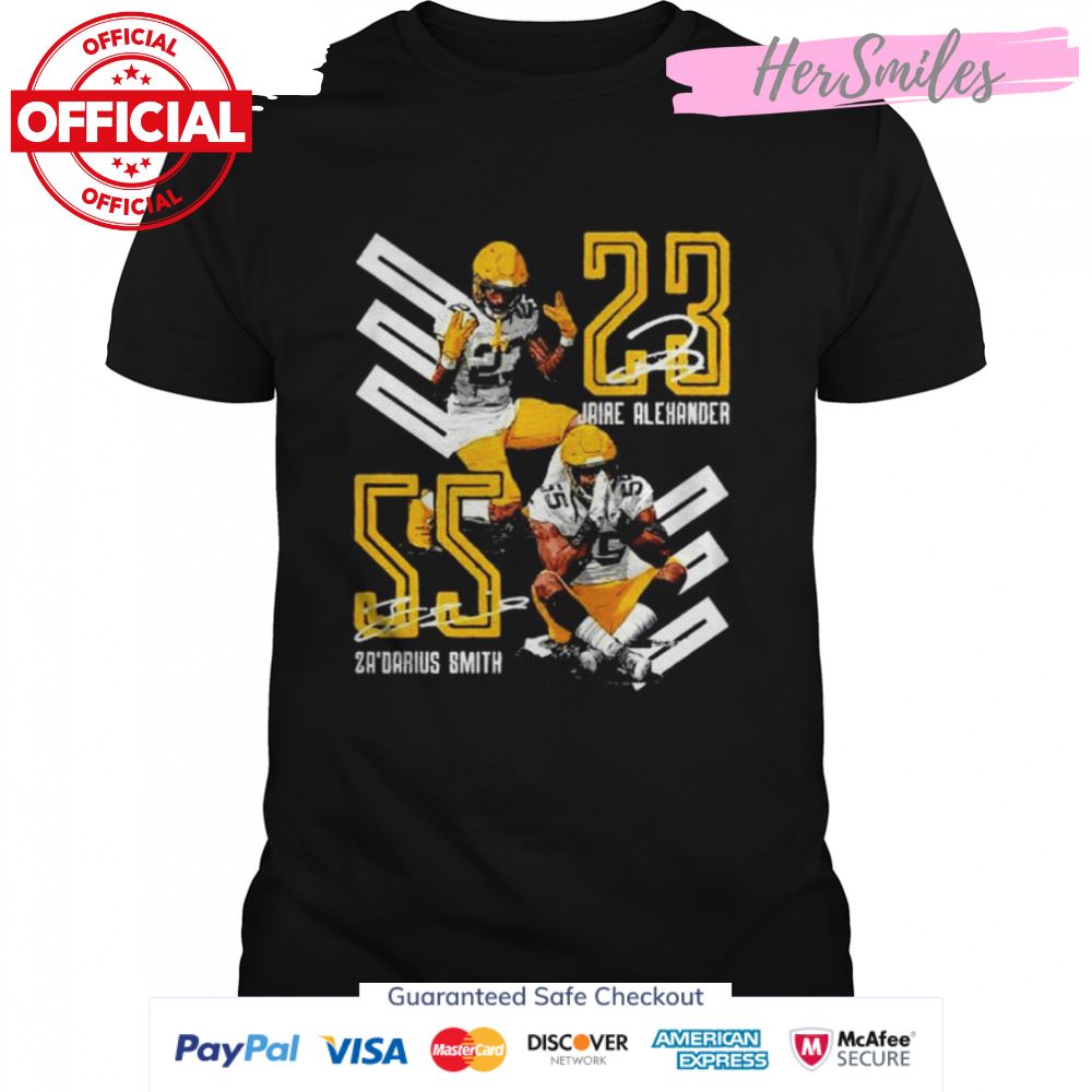 Za’darius Smith and Jaire Alexander Green Bay Packers signatures shirt