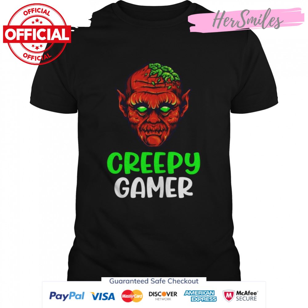 Zombie Gamer Creepy Halloween Video Game Skeleton Scary Shirt