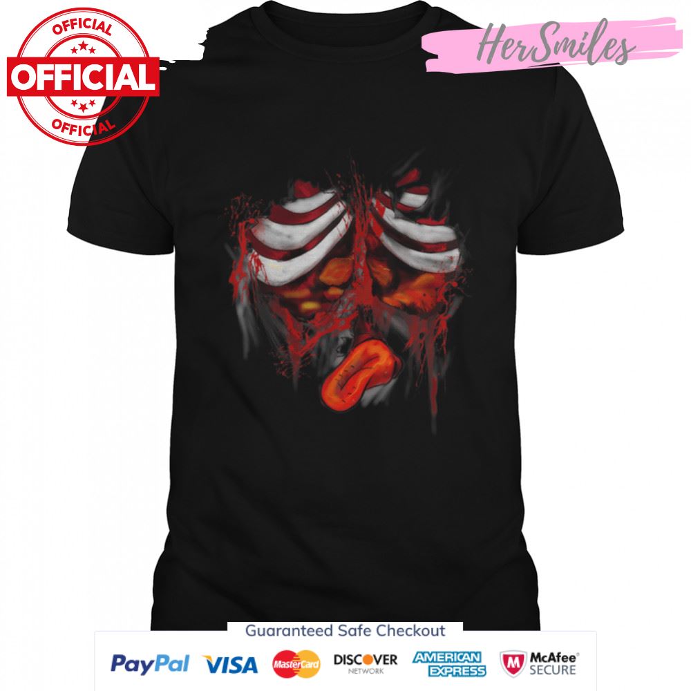 Zombie Guts Body Part Halloween Dress Horror Costume For Men T-Shirt