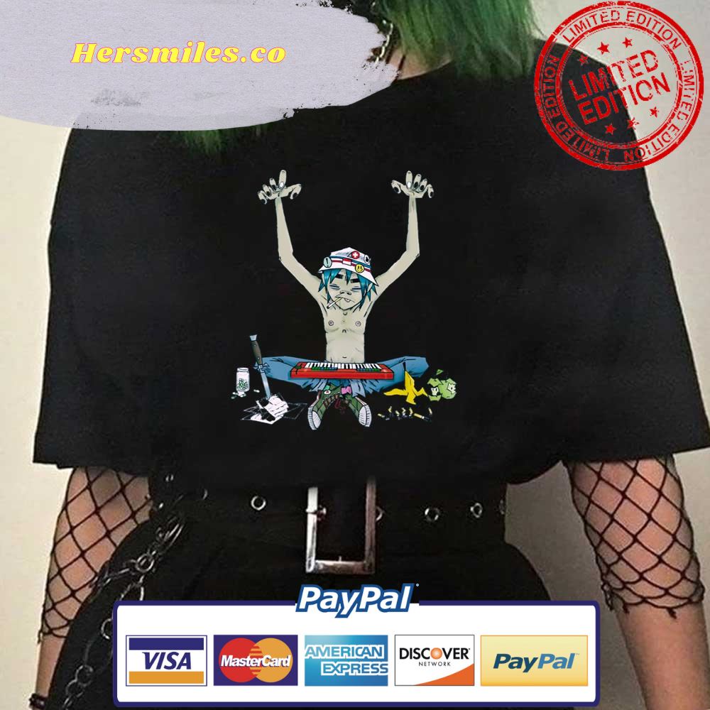 2D Playing Instruments Gorillaz Unisex T-Shirt