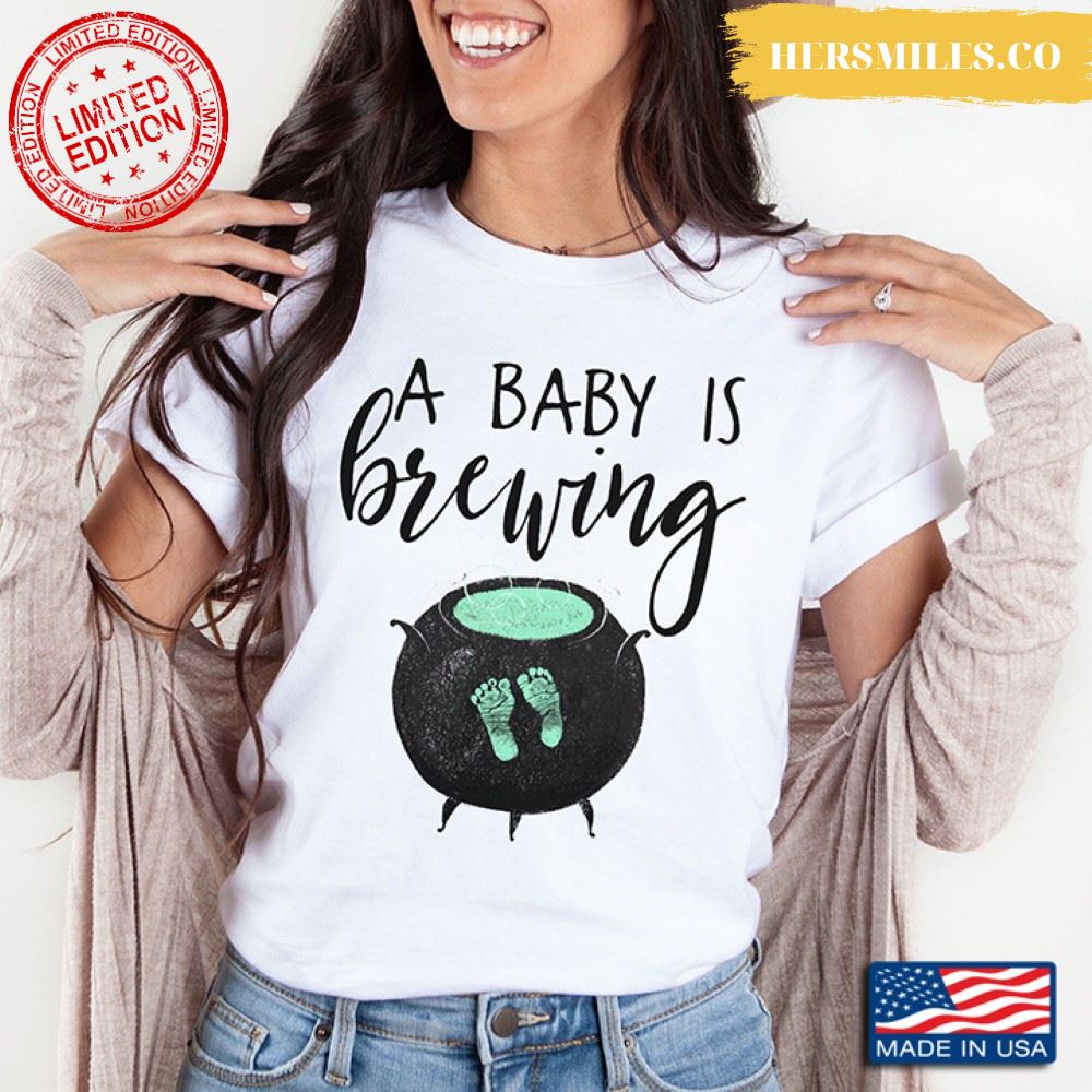 A Baby Is Brewing Pregnancy Announcement for Halloween Shirt