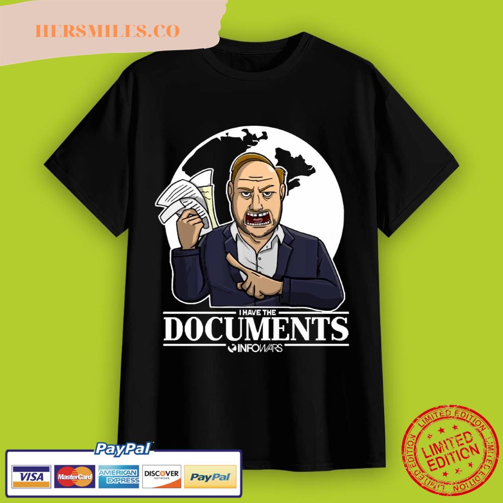 Alex Jones Infowars T-Shirt I Have the Documents