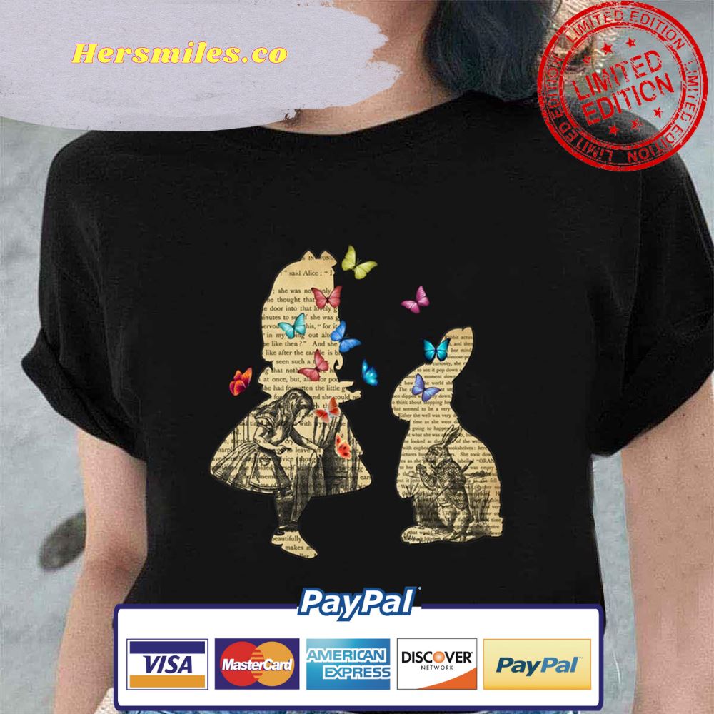 Alice And The Rabbit Vintage Wonderland Book Unisex T-Shirt