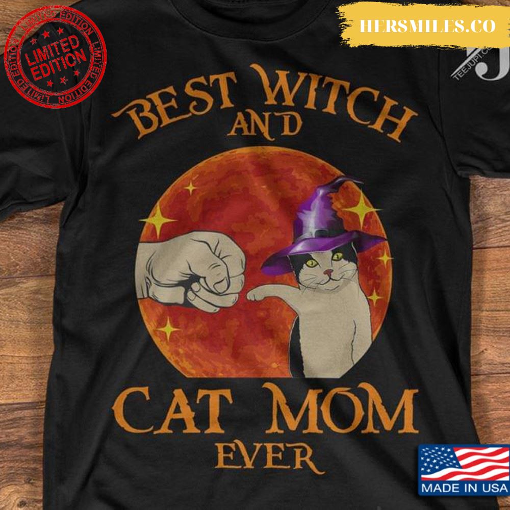 Best Witch And Cat Mom Ever Halloween T-Shirt