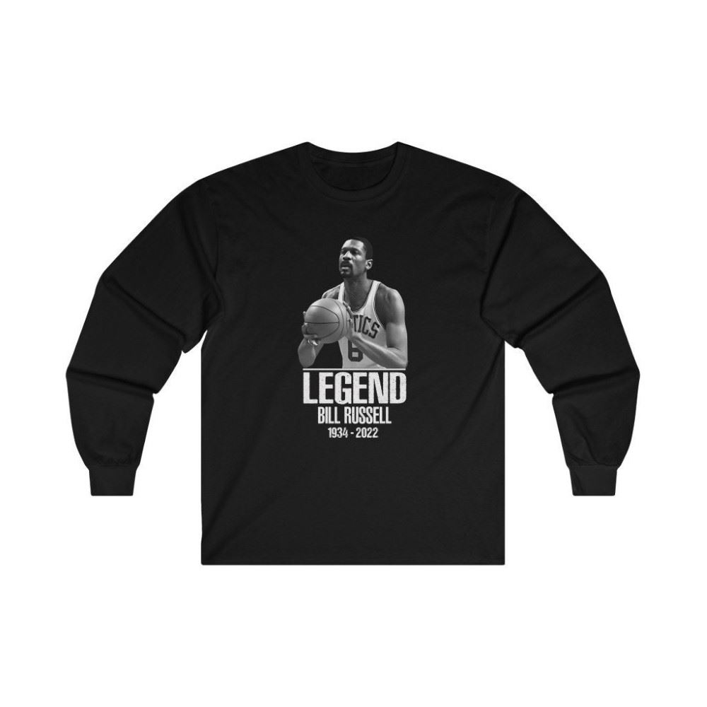 Bill Russell T Shirt, Legend Long Sleeve Tee
