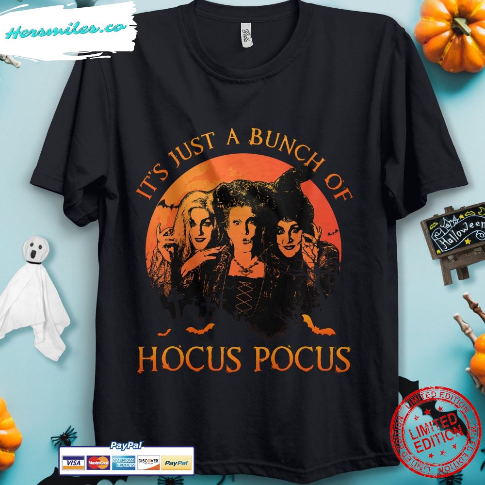 Bunch of Hocus Pocus Halloween Sanderson Sisters Graphic Unisex Gift T-Shirt