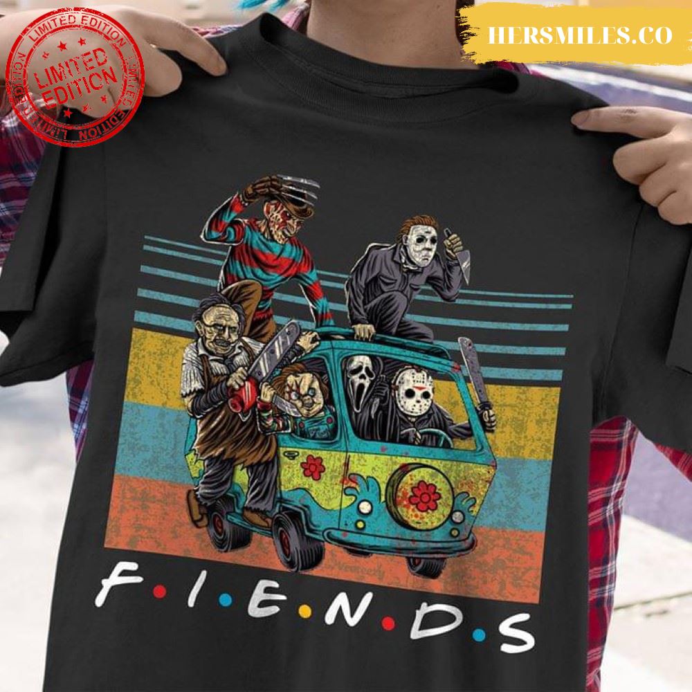 Car Horror Movie Characters Friends TV Show T-Shirt