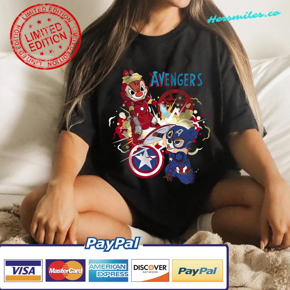 Chip and Dale Avengers Shirt, Disney Chip n’ Dale Couple, Double and Trouble, Disneyworld, Disneyland, Chip n Dale Funny, Rescue Rangers – 2