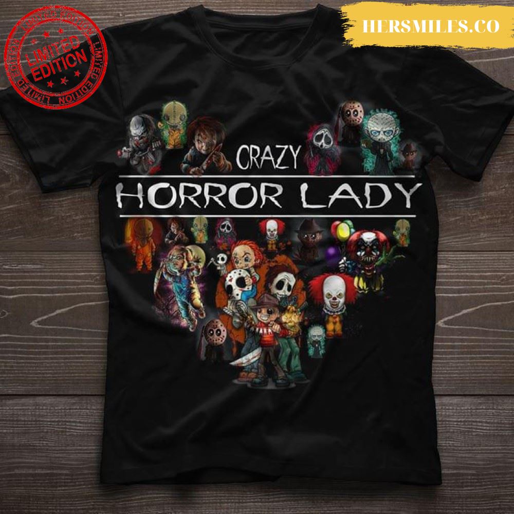 Crazy Horror Lady Halloween T-Shirt