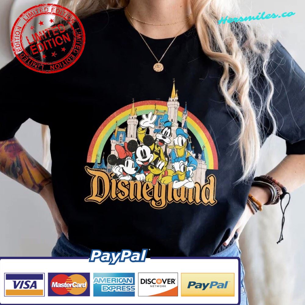Disney Family Shirt, Vintage Disneyland Shirt, Disney Family Vacation shirt, Disney Retro shirt, Disneyland Rainbow shirts, Disney trip Tee – 1