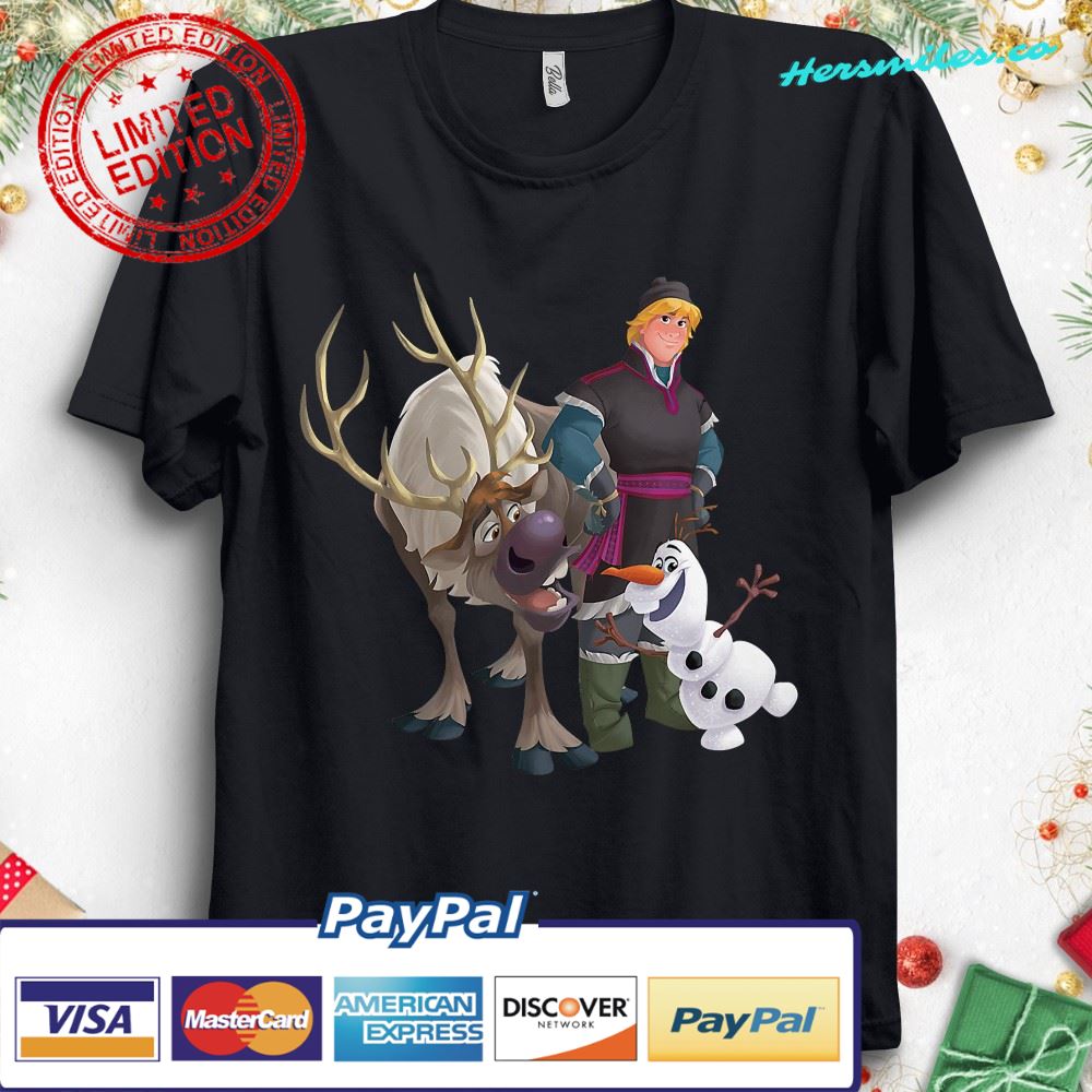 Disney Frozen Kristoff Olaf Sven T-Shirt Christmas Unisex T-Shirt