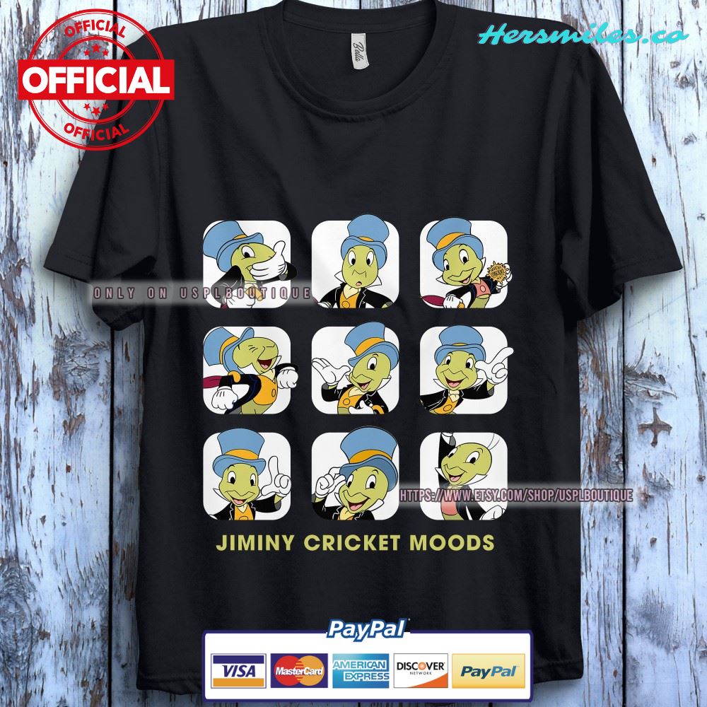 Disney Jiminy Cricket Moods Cute Face Box Up Unisex T-Shirt