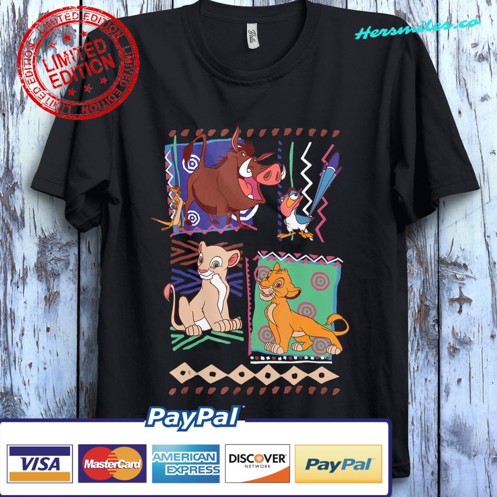 Disney Lion King Simba And Timon Graphic Vintage Unisex Gift T-Shirt