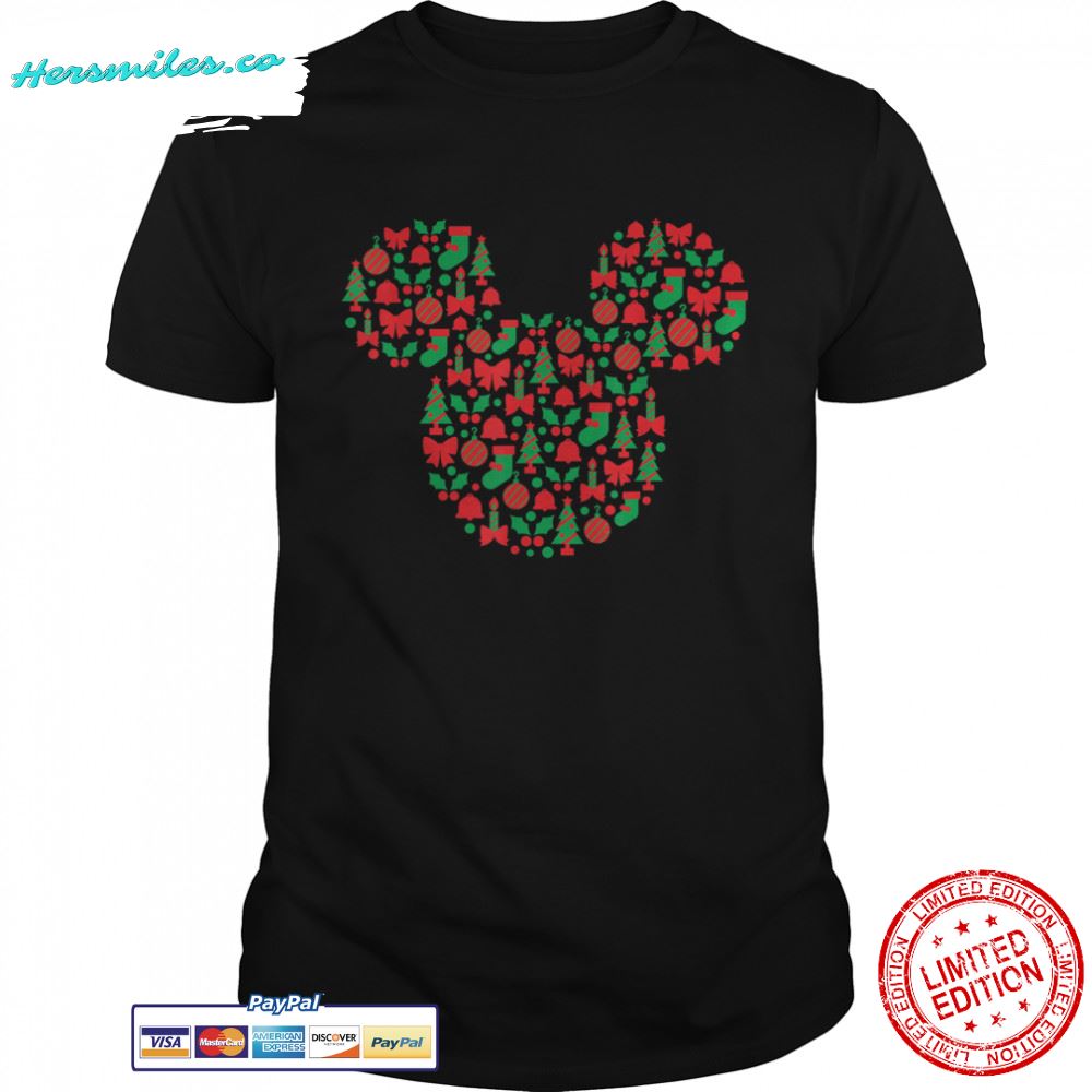 Disney Mickey Mouse Icon Red and Green Holiday T-Shirt