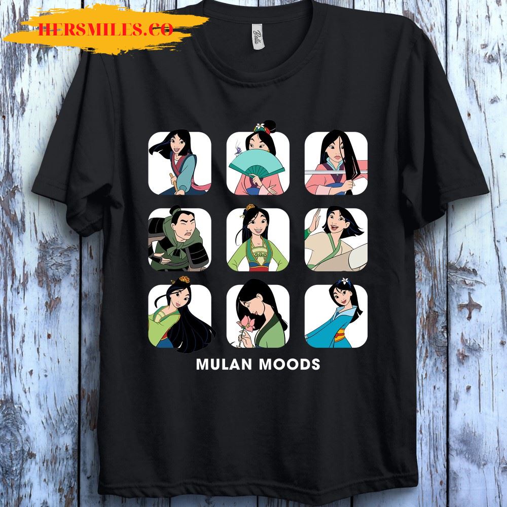 Disney Mulan Moods Cute Face Box Up Unisex T-Shirt