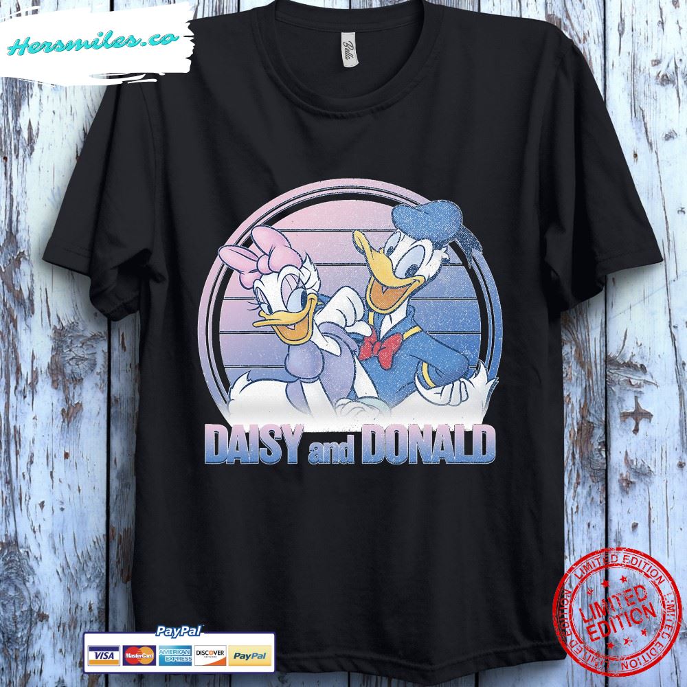 Disney-Mickey-And-Friends-Donald-And-Daisy-Lined-Portrai Tshirt