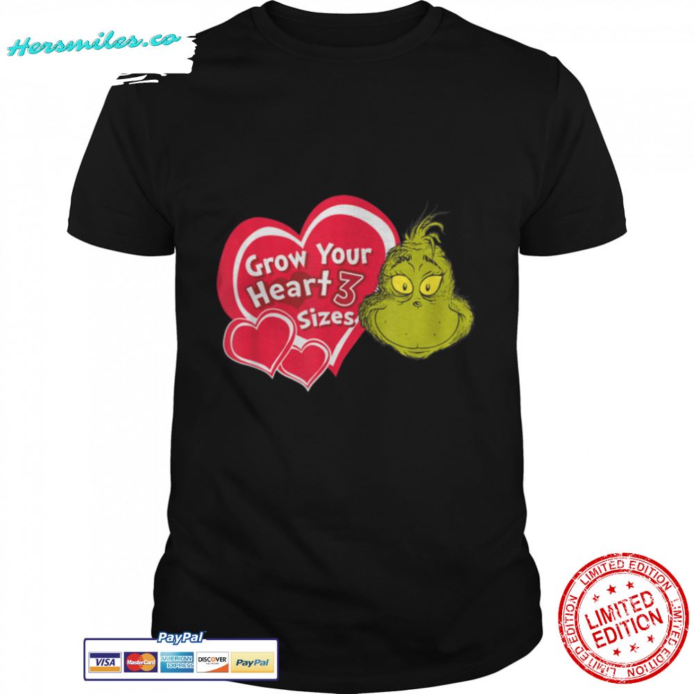 Dr. Seuss Grinch Grow Your Heart T-shirt B07KRZKLP4