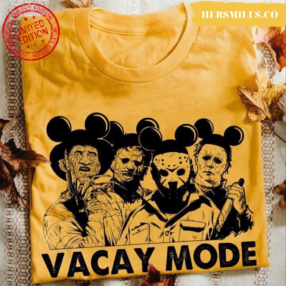 Freddy Krueger Leatherface Jason Voorhees Michael Myers Vacay Mode Mickey Mouse T-Shirt