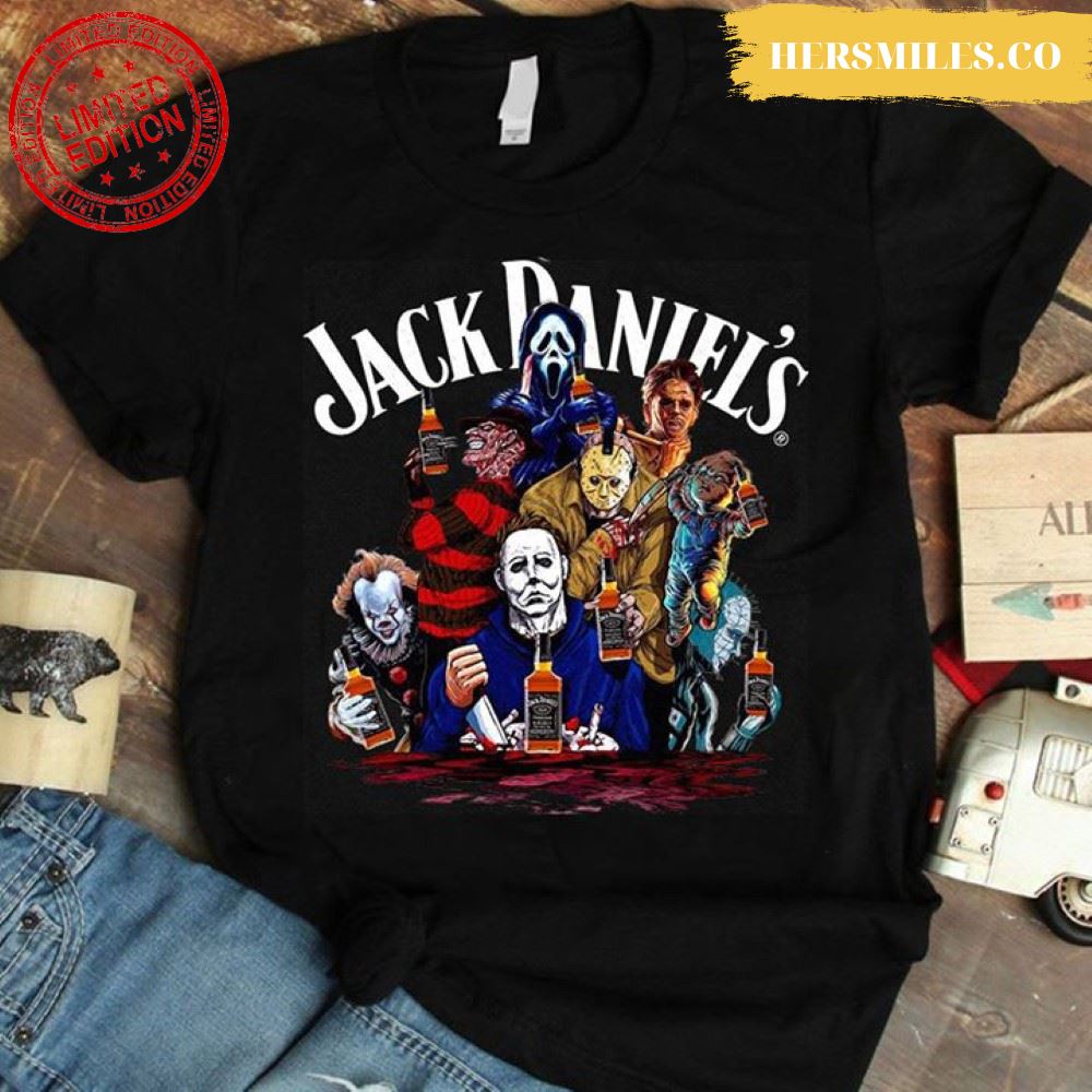 Halloween Horror Characters Jack Daniel’s T-Shirt