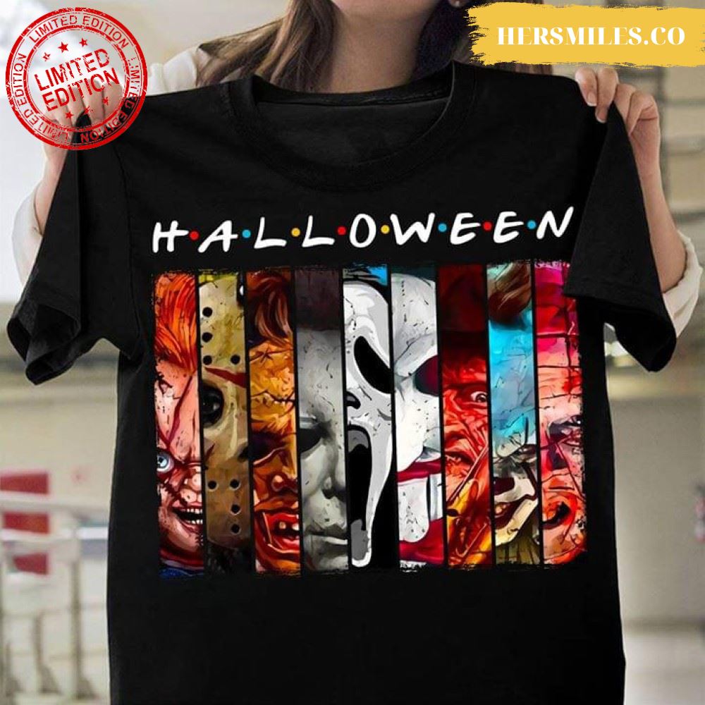 Horror Characters Halloween Friends T-Shirt