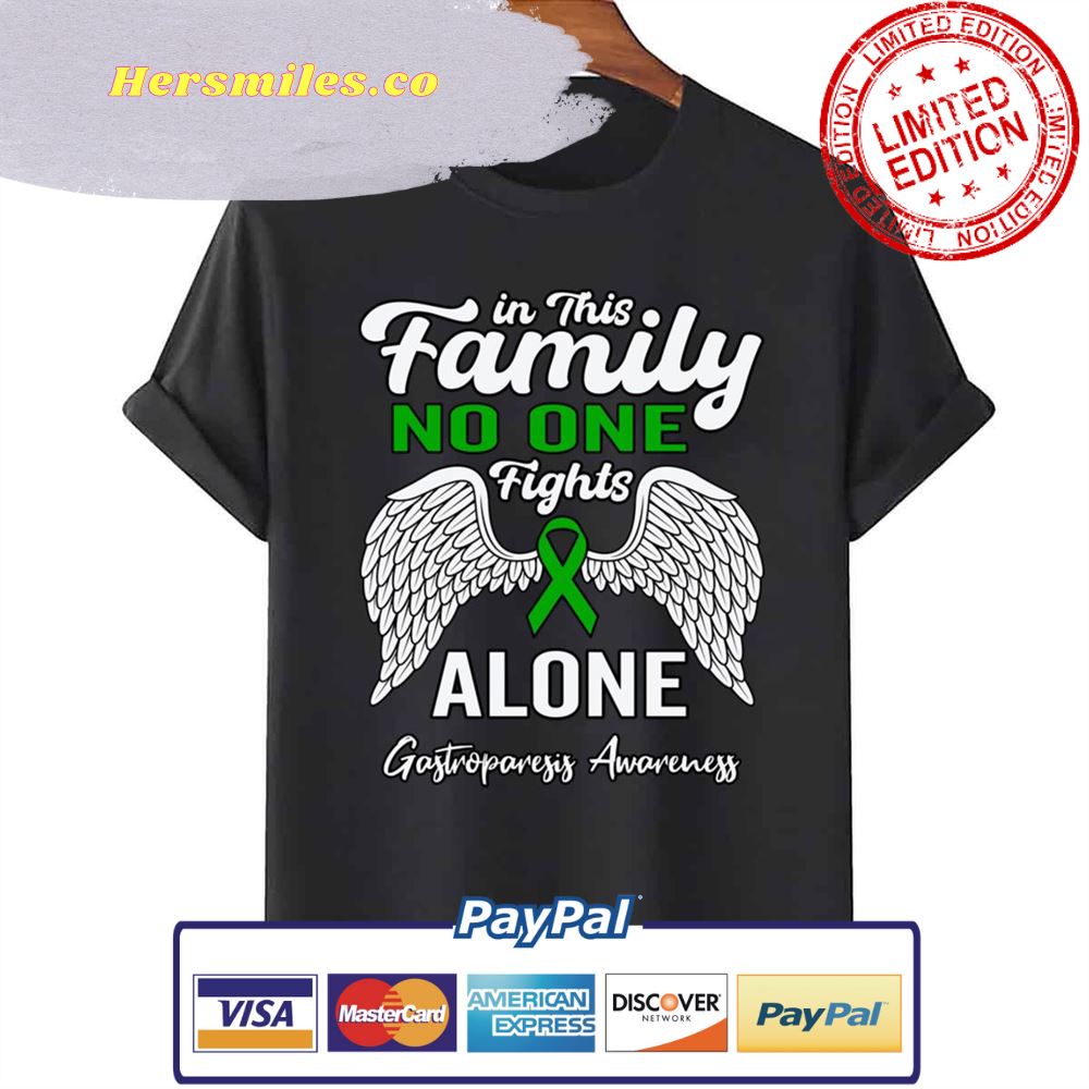 In This Family No One Fights Alone Gastroparesis Awareness Unisex T-Shirt