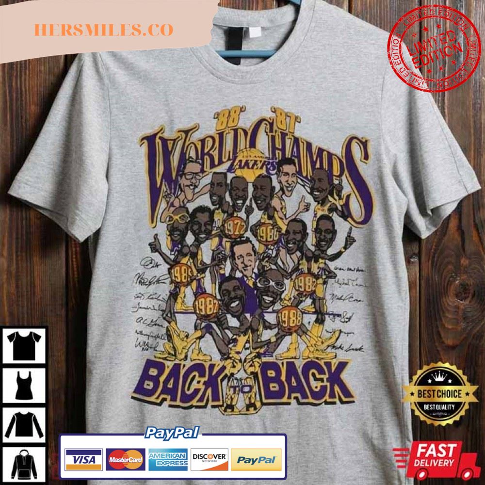 LA LAKERS 88 87 World Champs Back to Back Gift For Fan Shirt